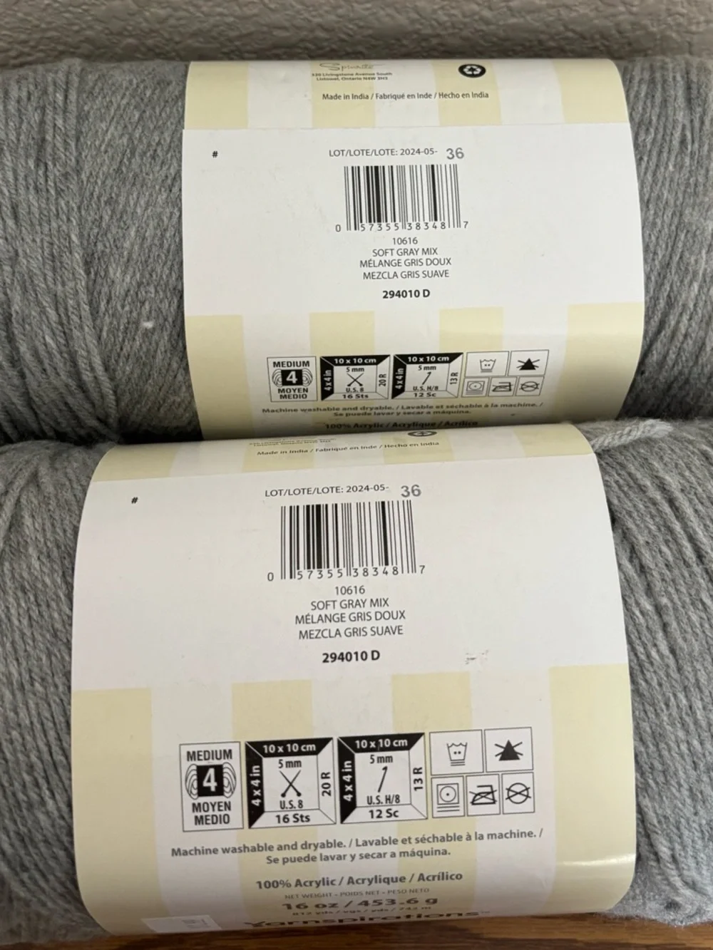 Carbon One Pound Yarn - Light Gray